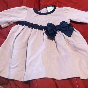 FREE with bundle purchase Long Sleeve Purple Dress with Blue Bow